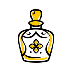 Elegant Perfume Bottle With Luxury Design Icon For Web And Graphic Design