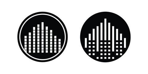 Obraz premium equalizer silhouette vector illustration