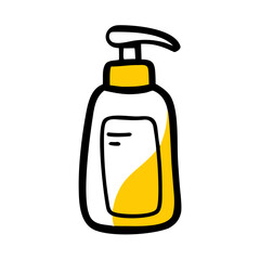 Large Pump Dispenser Cosmetic Bottle Icon For Web And Graphic Design