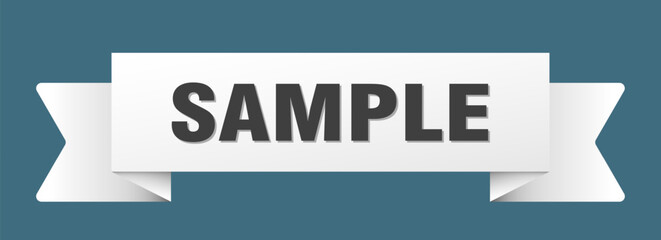 sample ribbon isolated on transparent background. sample ribbon