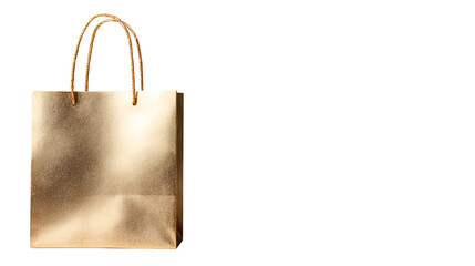 blank black shopping bag template isolated on transparent white background