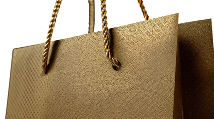 blank black shopping bag template isolated on transparent white background