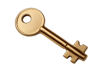 Golden Key: A close-up shot captures a beautifully crafted, shiny gold key, highlighting its intricate design and symbolic representation of access, security, and new beginnings. 