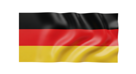 Germany flag waving official national symbol german banner country europe travel patriotism pride identity transparent background