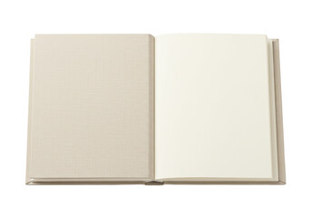 Fototapeta premium Isolated open book on seamless surface with blank pages perfect for mockups or designs