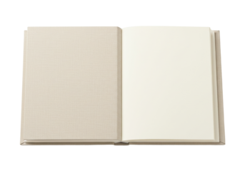Isolated open book on seamless surface with blank pages perfect for mockups or designs
