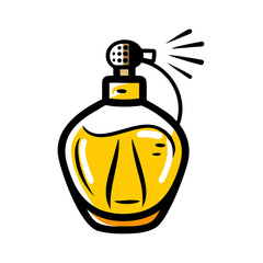 Modern Perfume Spray Bottle With Sleek Design Icon For Web And Graphic Design