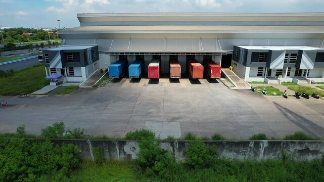 Warehouse Container truck, general distribution center