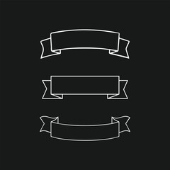 &ldquo;Curved Ribbon Banner Outline &ndash; Blank Decorative Label for Design Use&rdquo;