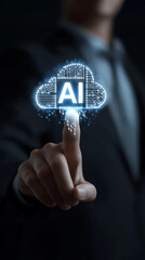 Digital Transformation with Cloud Technology, Artificial Intelligence Integration and Circuit Connectivity for Secure Data Management and Future Business Innovation, Vertical