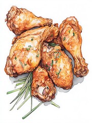 Golden Hour Wings: A Pen & Ink Delight