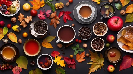 Autumnal Brew: A Harvest Table