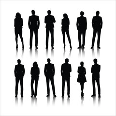 people silhouette, human silhouette, crowd silhouette, group of people