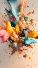 Chromatic Chaos: A 3D Paint Explosion