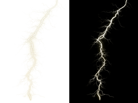 agical golden lightning bolt striking down. A divine or fantasy energy spell effect. PNG illustration with a transparent background for creating powerful, luxurious, or mythological designs.