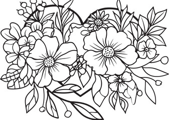 Fototapeta premium Beautiful Floral Heart Design