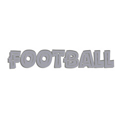 3d football text on white background