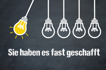Fototapeta premium Sie haben es fast geschafft 