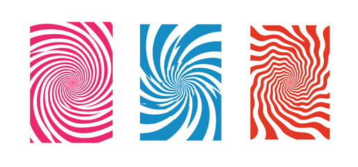 Colorful Abstract Spiral Optical Illusion Pattern Collection