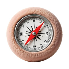 Plush compass, isolated on transparent background
