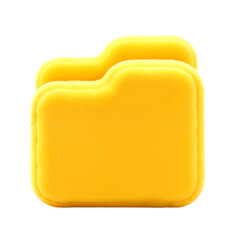 Plush folder, isolated on transparent background