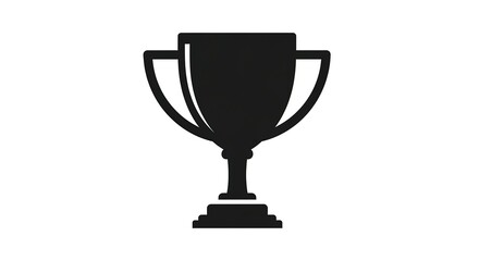 Trophy icon black silhouette isolated