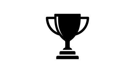 Trophy icon silhouette against white background