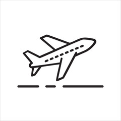 Airplane taking off icon
