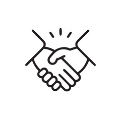 Handshake Icon Symbolizing Agreement and Partnership