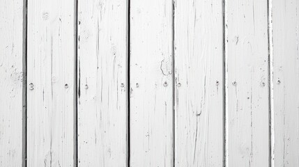Fototapeta premium White wooden planks texture, vertical lines, nail heads, slightly weathered