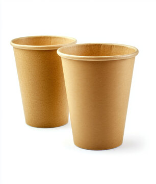 Empty clay and ceramic pot on white background