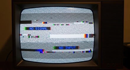 Static Noise on an Old Television Screen.
