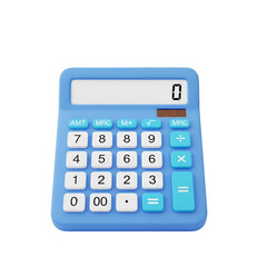 Calculator isolated on transparent background, a tool for mathematical calculations