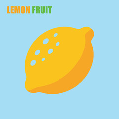 Fresh Lemon Fruit Icon Vector Illustration