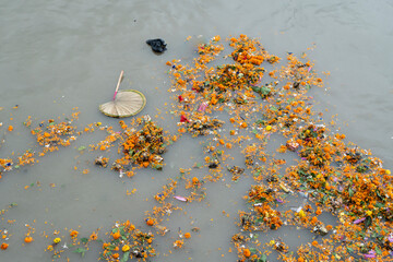 Religious waste in the river