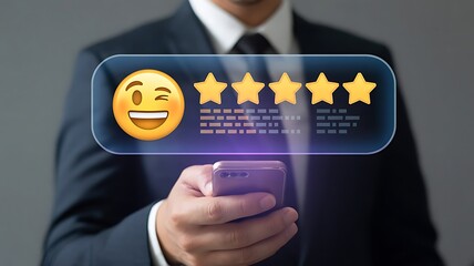 businessman holding a business card