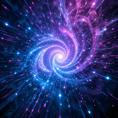 Neon Particle Storm &ndash; Futuristic Cosmic Energy Wallpaper