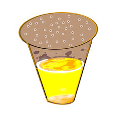 Fresh Yellow Drink Cup Illustration