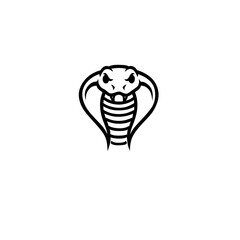 Cobra Snake Logo - Aggressive Minimalist Reptile Design Icon Logo Vector 