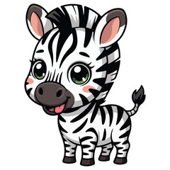 Cartoon Zebra Vector Illustration