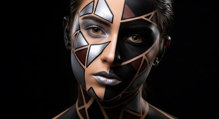 Intriguing Face Art Design.