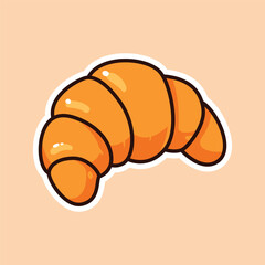 Croissant Illustration for Cafe Bakery Breakfast with Fresh Pastry and Cozy Morning Lifestyle