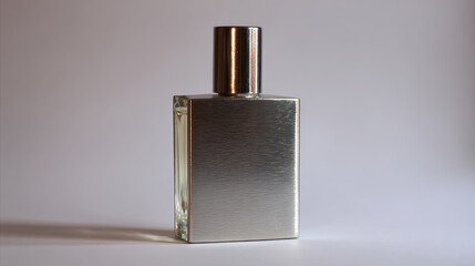 Modern perfume bottle isolated on white with elegant design
