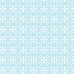 seamless pattern with blue flowers