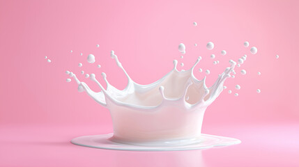 high-quality, digitally rendered image featuring a milk crown splash set against a vibrant background.