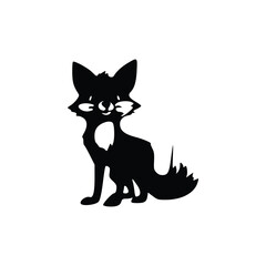 Playful fox silhouette: The image showcases the silhouette of a fox, with its expressive details, evoking the charm of nature.