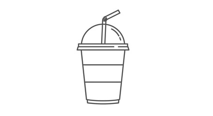 Cold Drink Cup Icon – Beverage Takeaway Smoothie Symbol