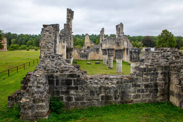 The ruins of Vauclair Abbey, Bouconville-Vauclair, France, Europe