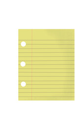 yellow lined paper