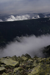 Beautiful carpathian mountains. top view
